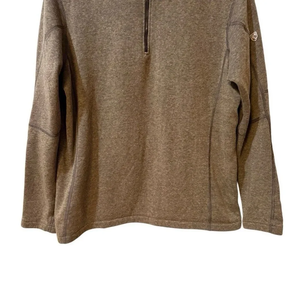 Kuhl Revel Pullover Mens Large 1/4 Zip Fleece Sweater Hiking Jacket